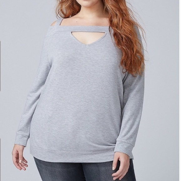 Lane Bryant Tops - NWT Lane Bryant Off-The-Shoulder Strap Top